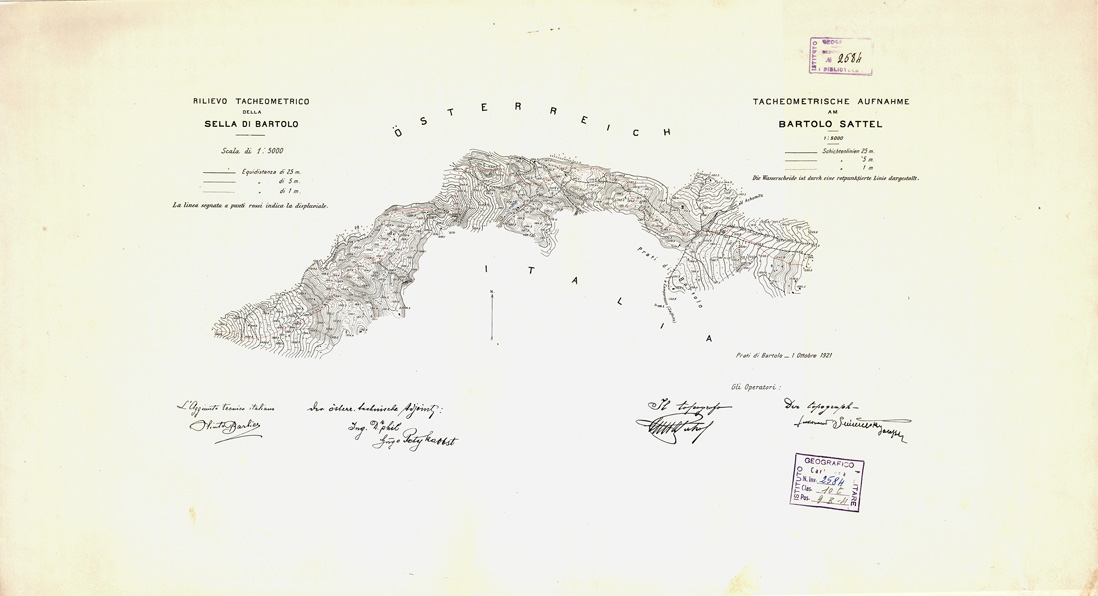 (N:15316) RILIEVO TACHEOMETRICO DELLA SELLA DI BARTOLO (B0005741) Carte e stampe antiche: riproduzione a colori su carta (formato A1)
