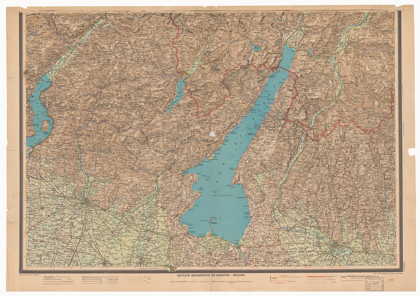 (N:11194) LA FRONTE ITALIANA TRA STELVIO E PASUVIO - Foglio 2 (B0006044) Carte e stampe antiche: riproduzione a colori su carta (formato A1)