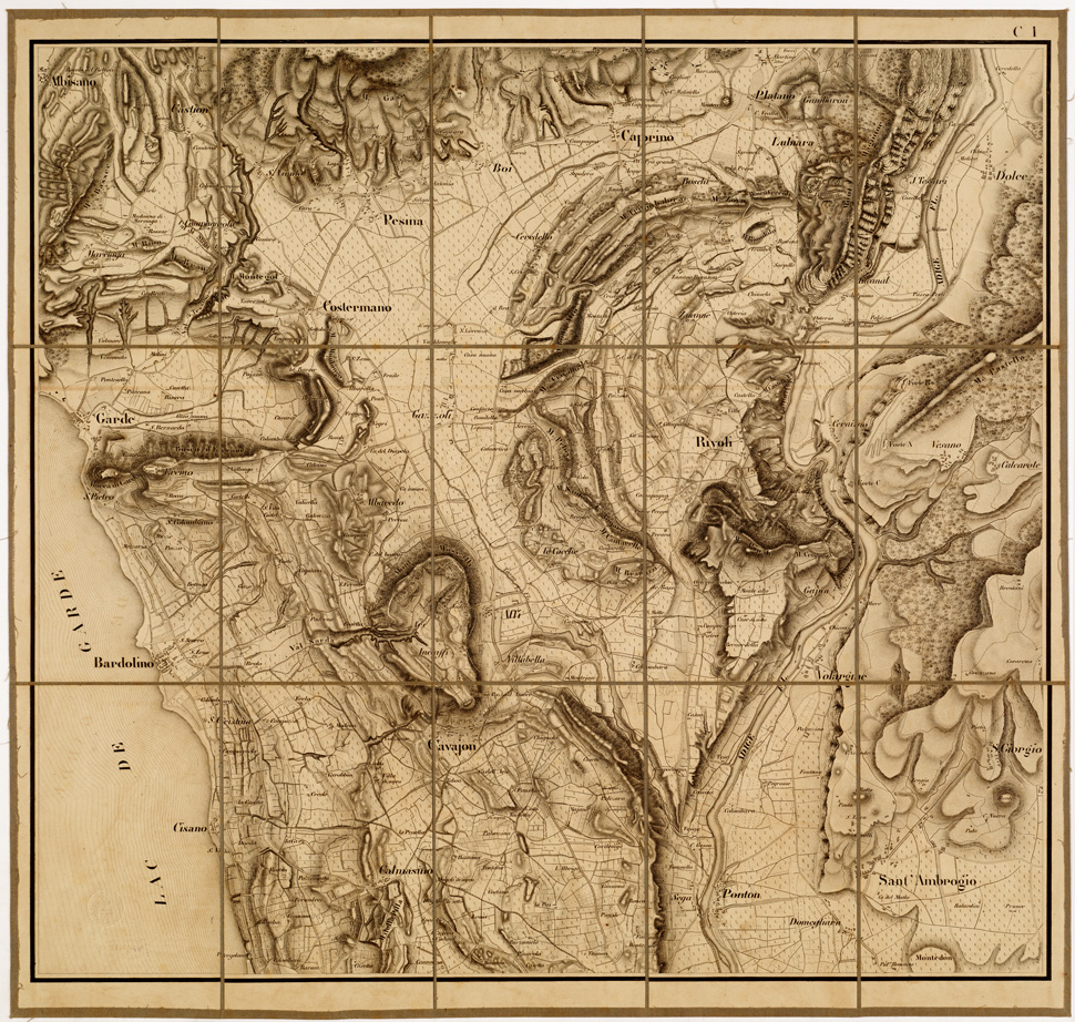 (N:8617) CARTE POUR SERVIR A L'INTELLIGENCE DES OPERATIONS MILITAIRES ENTRE LA CHIESE ET L'ADIGE...(LOMBARDO VENETO) - Foglio C1 (B0006317) Carte e stampe antiche: riproduzione a colori su carta (formato A1)