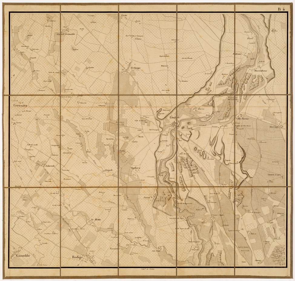(N:8616) CARTE POUR SERVIR A L'INTELLIGENCE DES OPERATIONS MILITAIRES ENTRE LA CHIESE ET L'ADIGE...(LOMBARDO VENETO) - Foglio B4 (B0006322) Carte e stampe antiche: riproduzione a colori su carta (formato A1)