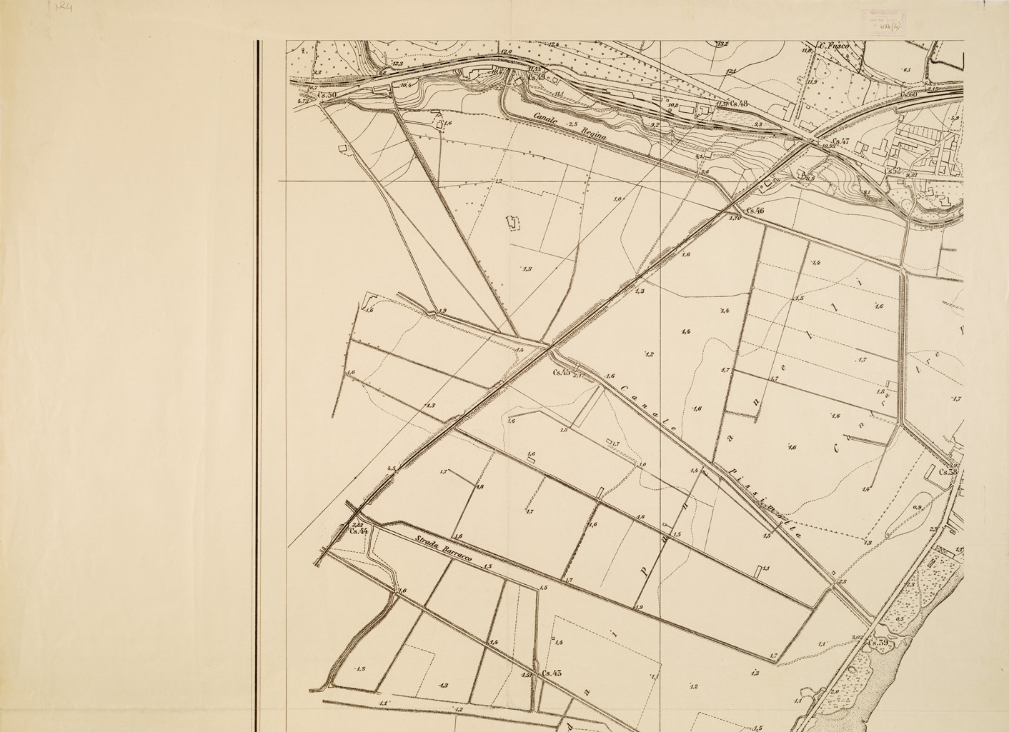 (N:13756) PIANTA DELLA CITTA' DI SIRACUSA - Foglio 4 (B0006607, B0006608, B6607-08) Carte e stampe antiche: riproduzione a colori su carta (formato A1)