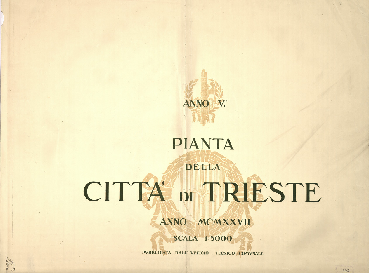 (N:13779) PIANTA DELLA CITTA' DI TRIESTE - Titolo (B0006695) Carte e stampe antiche: riproduzione a colori su carta (formato A1)