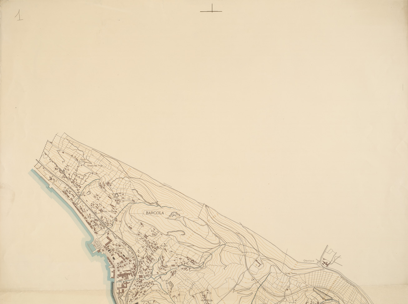 (N:13789) PIANTA DELLA CITTA' DI TRIESTE - Foglio 1 (B0006705, B0006706, B6705-06) Carte e stampe antiche: riproduzione a colori su carta (formato A1)