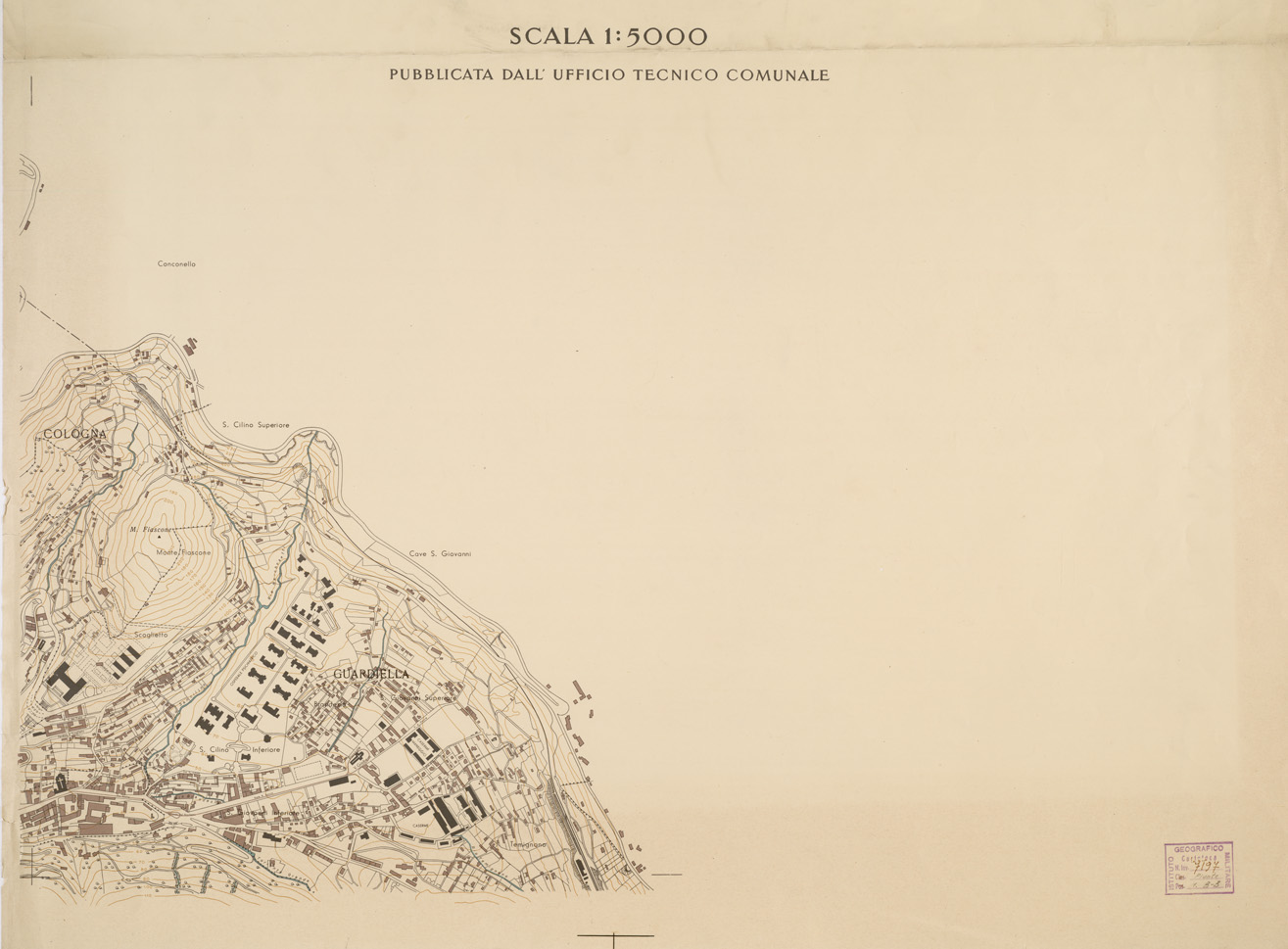 (N:13791) PIANTA DELLA CITTA' DI TRIESTE - Foglio 2 (B0006707, B0006708, B6707-08) Carte e stampe antiche: riproduzione a colori su carta (formato A1)