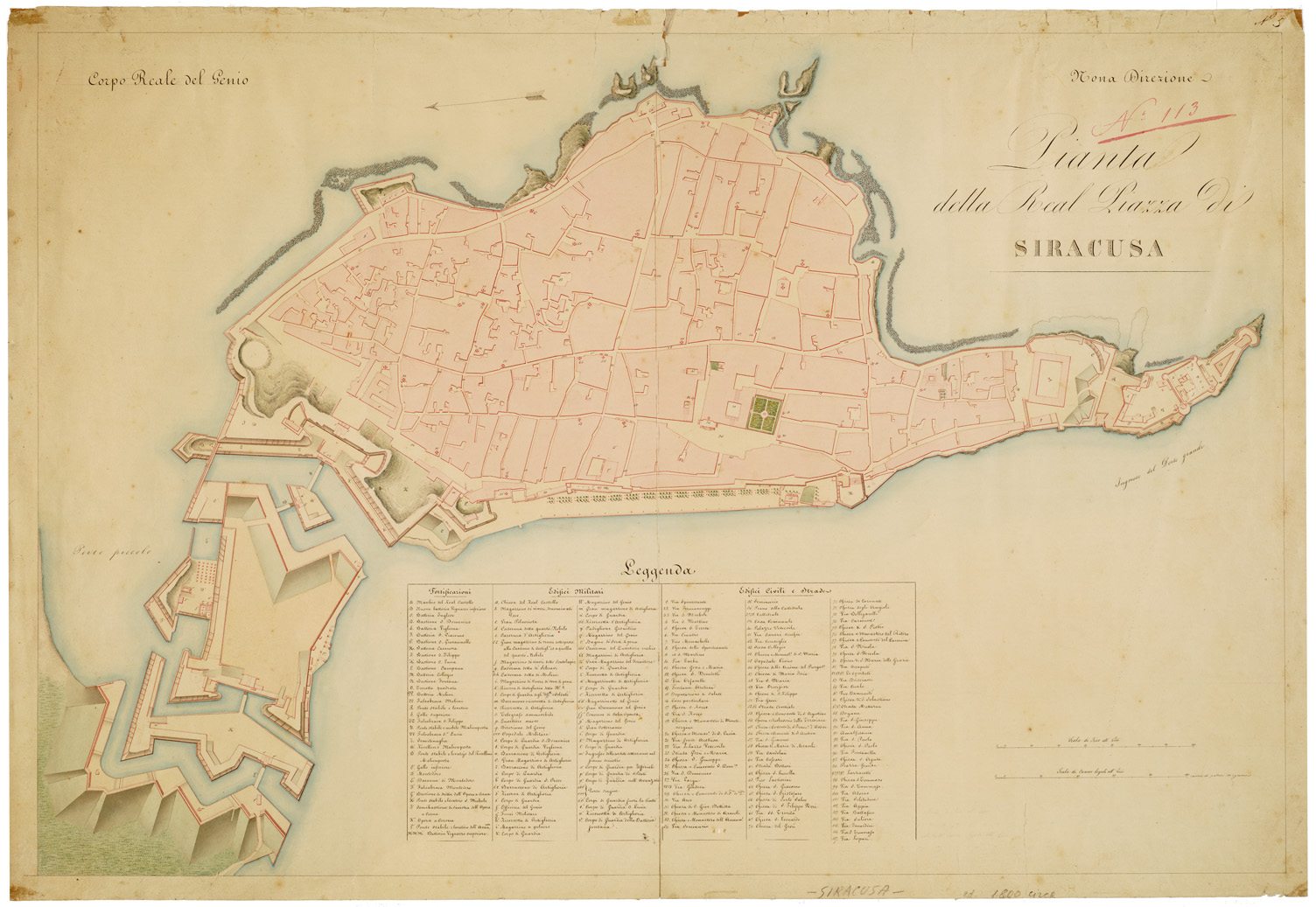 (N:15878) PIANTA DELLA REAL PIAZZA DI SIRACUSA (B0006785) Carte e stampe antiche: riproduzione a colori su carta (formato A1)