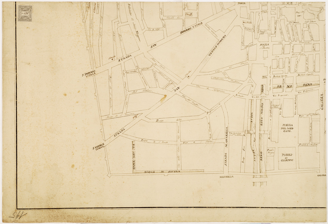 (N:13587) PIANTA DELLA CITTA' DI BOLOGNA - Foglio 3 (B0006900) Carte e stampe antiche: riproduzione a colori su carta (formato A1)