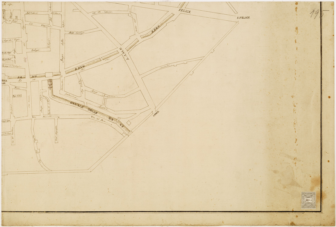 (N:13588) PIANTA DELLA CITTA' DI BOLOGNA - Foglio 4 (B0006901) Carte e stampe antiche: riproduzione a colori su carta (formato A1)