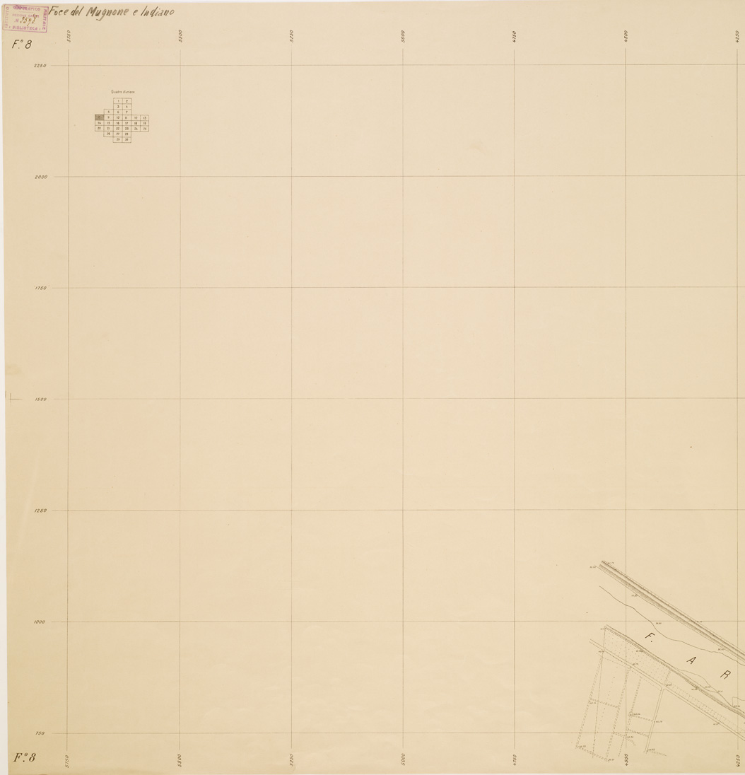 (N:13453) PIANO REGOLATORE DI AMPLIAMENTO DELLA CITTA' DI FIRENZE - Foglio 8 - Foce del Mugnone e Indiano (B0006956, B0006957, B6956-57) Carte e stampe antiche: riproduzione a colori su carta (formato A1)