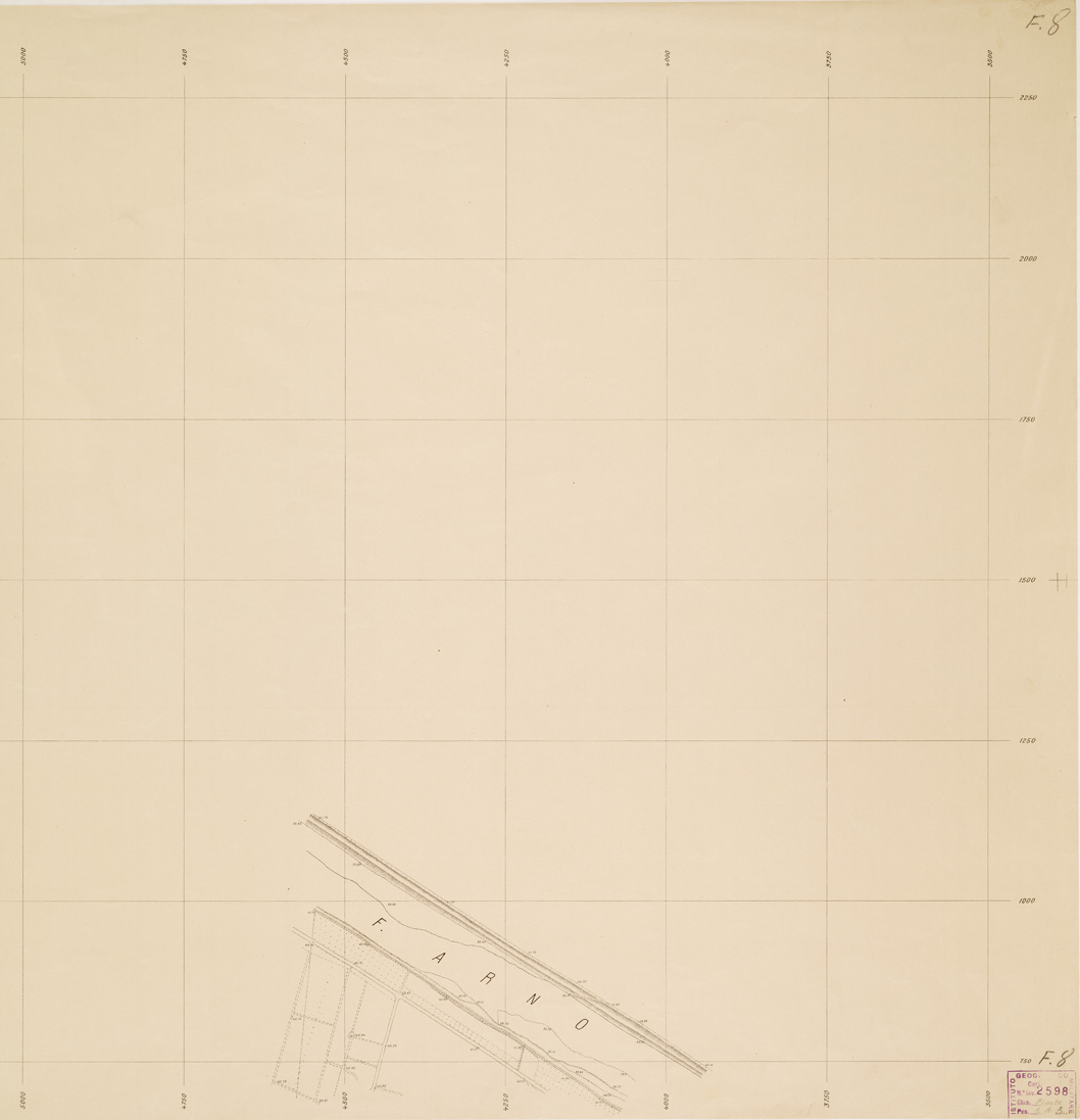 (N:13453) PIANO REGOLATORE DI AMPLIAMENTO DELLA CITTA' DI FIRENZE - Foglio 8 - Foce del Mugnone e Indiano (B0006956, B0006957, B6956-57) Carte e stampe antiche: riproduzione a colori su carta (formato A1)
