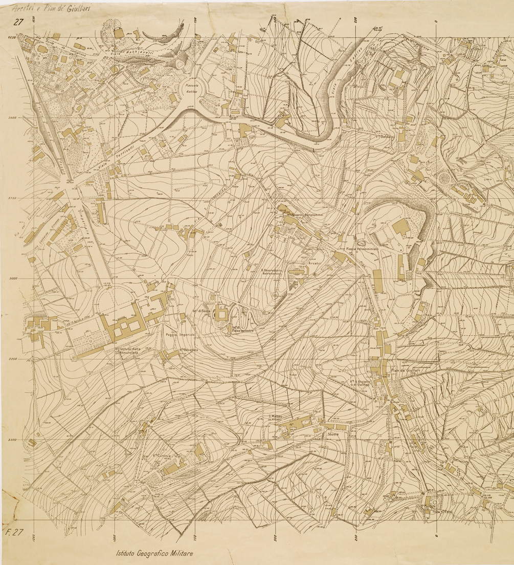 (N:13433) PIANO REGOLATORE DI AMPLIAMENTO DELLA CITTA' DI FIRENZE - Foglio 27 - Arcetri e Pian De' Giullari (B0006994, B0006995, B6994-95) Carte e stampe antiche: riproduzione a colori su carta (formato A1)