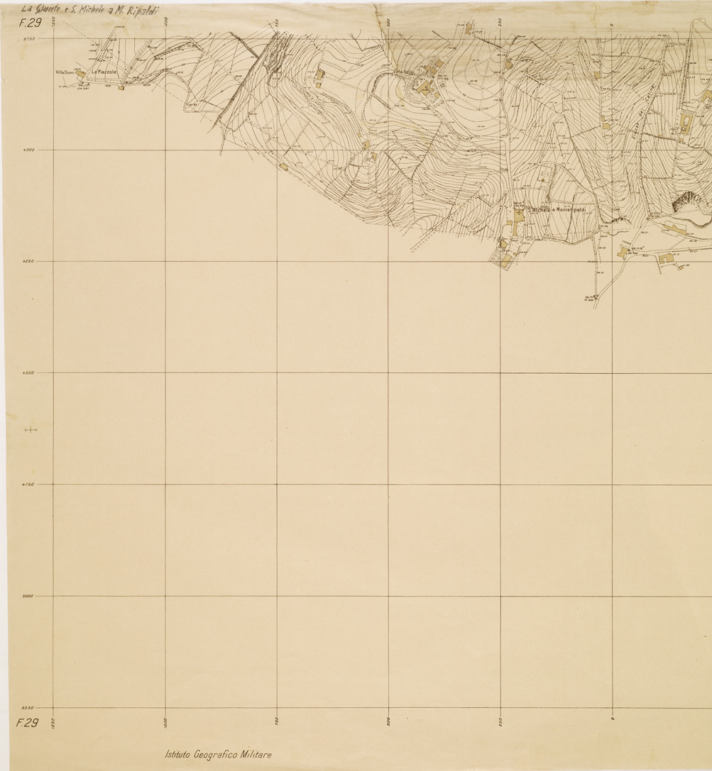 (N:13437) PIANO REGOLATORE DI AMPLIAMENTO DELLA CITTA' DI FIRENZE - Foglio 29 - La Quiete e S. Michele a Monte Ripaldi (B0006998, B0006999, B6998-99) Carte e stampe antiche: riproduzione a colori su carta (formato A1)