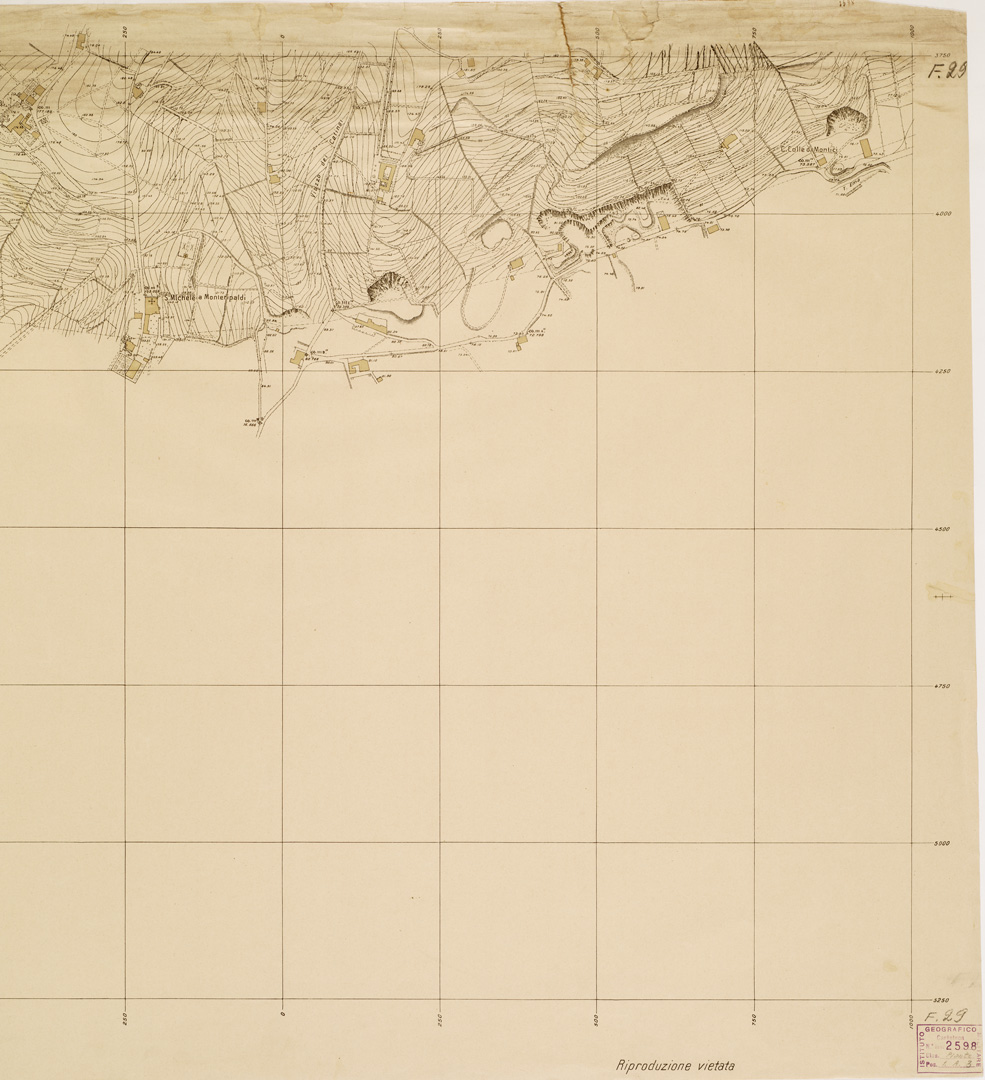 (N:13437) PIANO REGOLATORE DI AMPLIAMENTO DELLA CITTA' DI FIRENZE - Foglio 29 - La Quiete e S. Michele a Monte Ripaldi (B0006998, B0006999, B6998-99) Carte e stampe antiche: riproduzione a colori su carta (formato A1)
