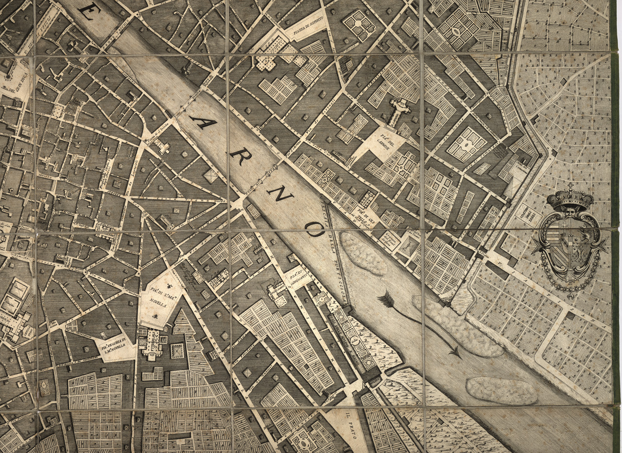 (N:13604) PIANTA DELLA CITTA' DI FIRENZE RILEVATA ESATTAMENTE NELL'ANNO 1783 E DEDICATA A S. A. R. PIETRO LEOPOLDO P. R. DI UNGH. E DI BOE. E GRANDUCA DI TOSCANA (B0007002, B0007003, B0007004, B0007005, B0007006, B0007007, B7002-7) Carte e stampe antiche: riproduzione a colori su carta (formato A1)