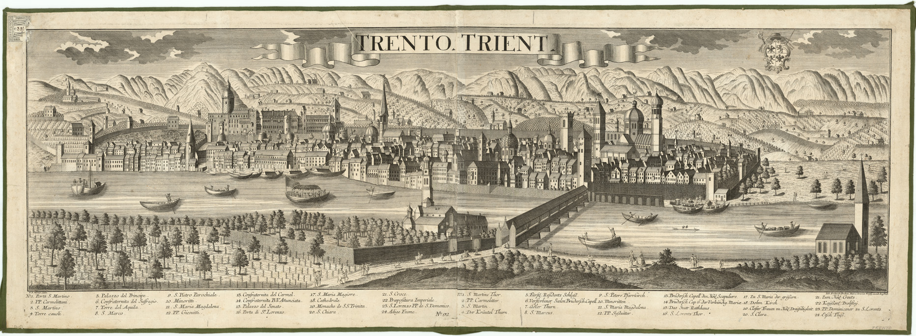 (N:10663) TRENTO-TRIENT - Tavola N. 92 (B0007301) Carte e stampe antiche: riproduzione a colori su carta (formato A1)