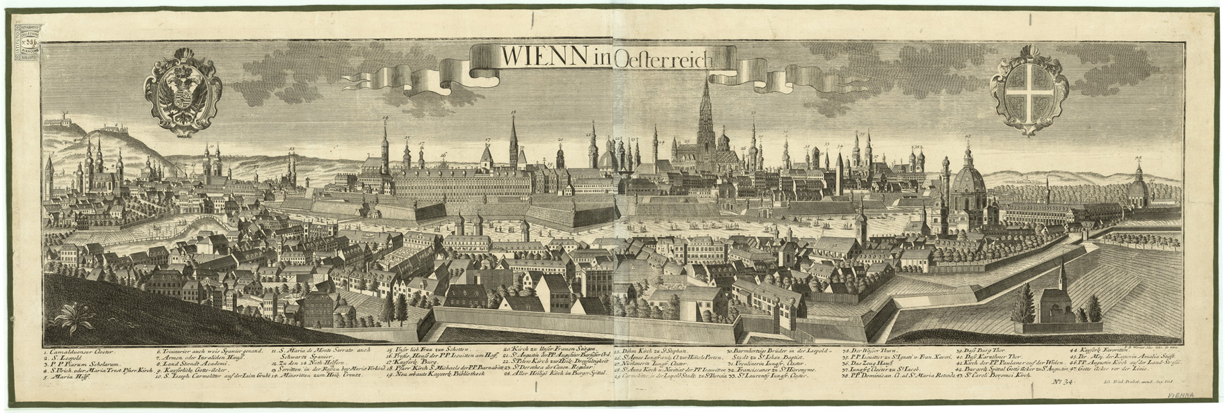 (N:13355) WIEN VIENNA - Tavola N. 36 (B0007303) Carte e stampe antiche: riproduzione a colori su carta (formato A1)