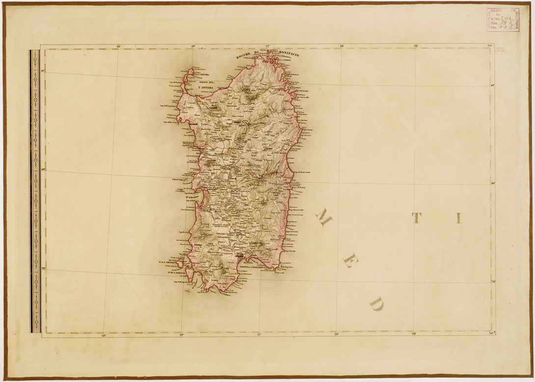 (N:5920) CARTA STRADALE E POSTALE DELL'ITALIA SECONDO LE CARTE E LE OPERE PIUACCREDITATE DEI MODERNI GEOGRAFI - Foglio 5 (B0008011) Carte e stampe antiche: riproduzione a colori su carta (formato A1)