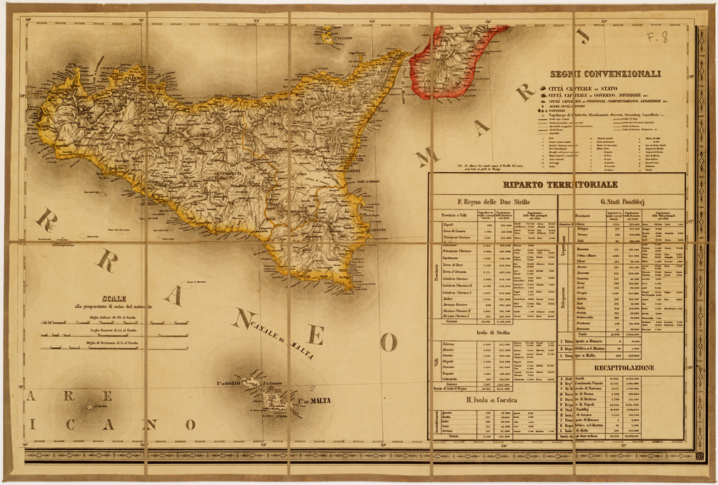 (N:5898) CARTA STRADALE E POSTALE DELL'ITALIA... - Foglio 8 (B0008021) Carte e stampe antiche: riproduzione a colori su carta (formato A1)