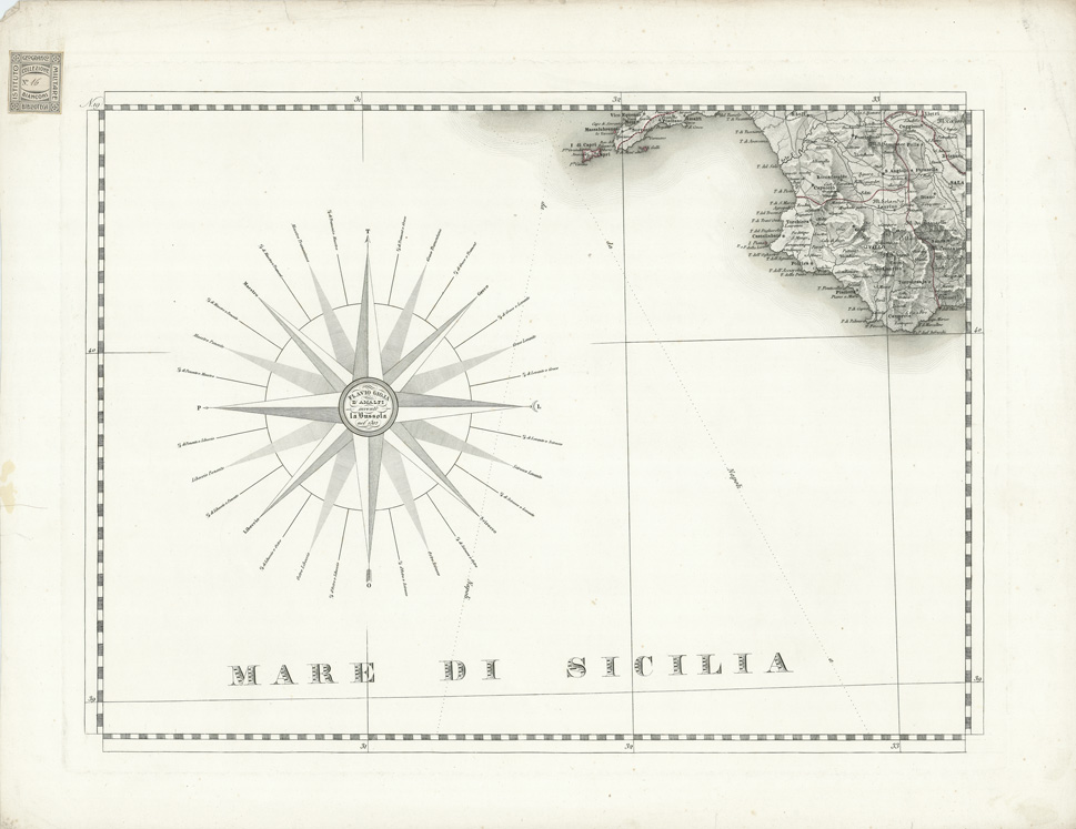 (N:10465) GRAN CARTA D'ITALIA DISEGNATA ED INCISA COLLA SCORTA DELLE OPERE PIU' RECENTI ED ACCREDITATE DI GEOGRAFIA PUBBLICATA PER CURA DI G. CIVELLI E COMP. ... - Foglio 19 - Isola di Capri, Cilento (B0008306) Carte e stampe antiche: riproduzione a colori su carta (formato A1)