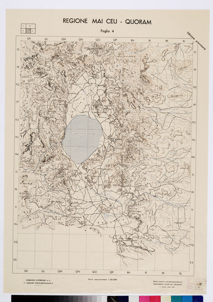(N:14687) REGIONE MAI CEU QUORAM - Foglio 4 (B0009367) Carte e stampe antiche: riproduzione a colori su carta (formato A1)