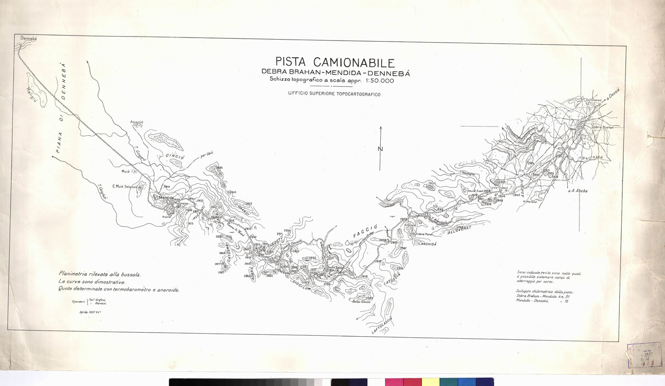 (N:14044) PISTA CAMIONABILE DEBRA BRAHAN - MENDIDA DERMEBA (B0009527) Carte e stampe antiche: riproduzione a colori su carta (formato A1)