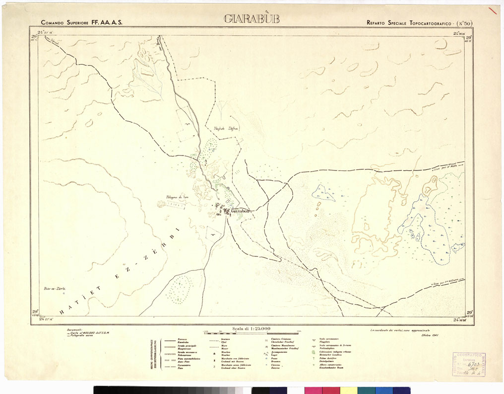 (N:10401) GIARABUB (B0009531) Carte e stampe antiche: riproduzione a colori su carta (formato A1)