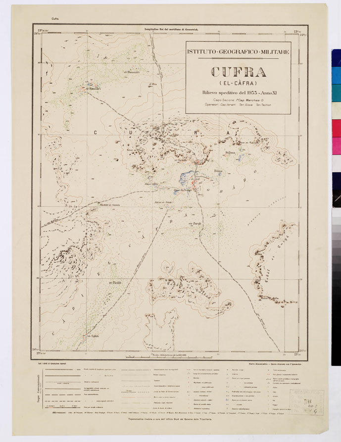 (N:9276) CUFRA (EL CAFRA) RILIEVO SPEDITIVO - Foglio 1 (B0009545) Carte e stampe antiche: riproduzione a colori su carta (formato A1)