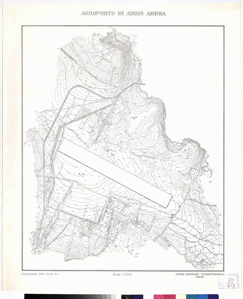 (N:48) AEROPORTO DI ADDIS - ABEBA (B0009713) Carte e stampe antiche: riproduzione a colori su carta (formato A1)
