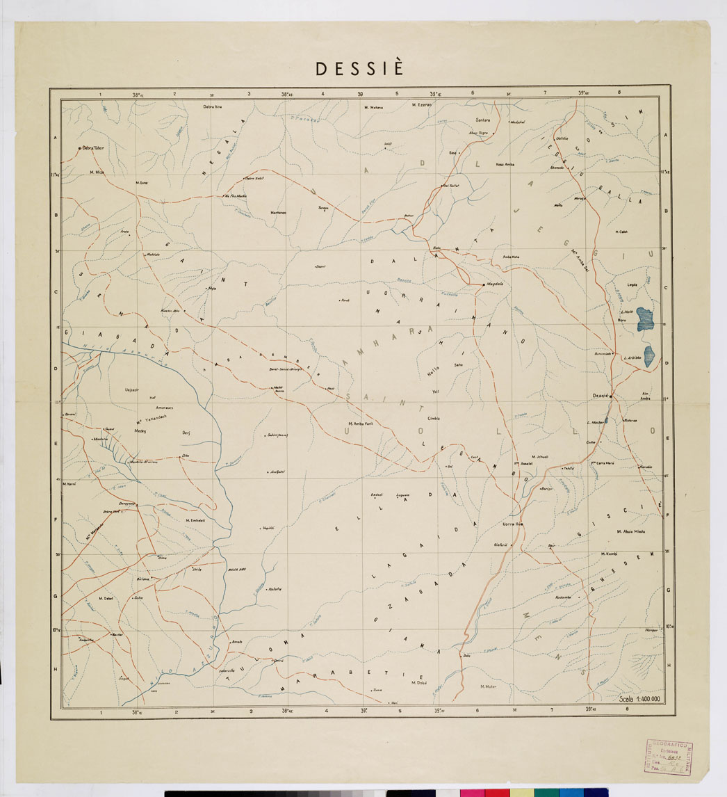 (N:2496) CARTA DELL'AFRICA ORIENTALE ITALIANA - Dessi (B0009818) Carte e stampe antiche: riproduzione a colori su carta (formato A1)