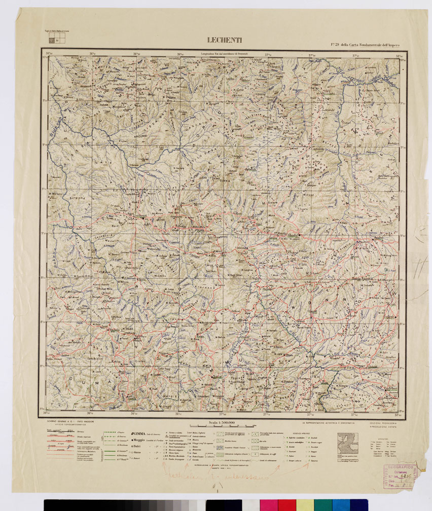 (N:4543) CARTA FONDAMENTALE DELL'IMPERO - Lechenti (B0009844) Carte e stampe antiche: riproduzione a colori su carta (formato A1)
