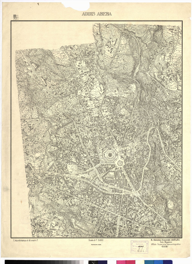 (N:44) ADDIS ABEBA - Foglio 4 (B0009922) Carte e stampe antiche: riproduzione a colori su carta (formato A1)