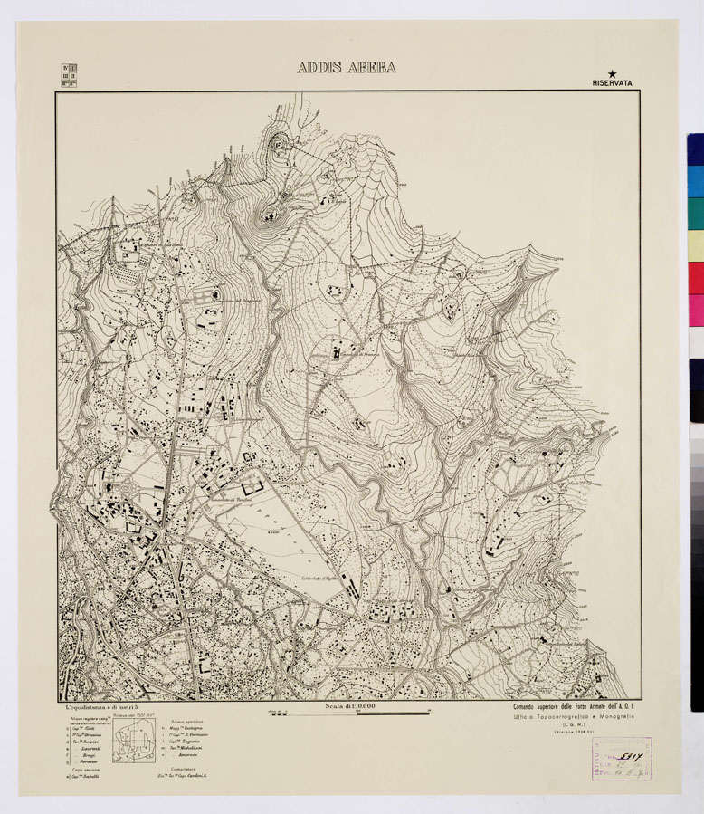 (N:35) ADDIS ABEBA - Foglio 1 (B0010057) Carte e stampe antiche: riproduzione a colori su carta (formato A1)