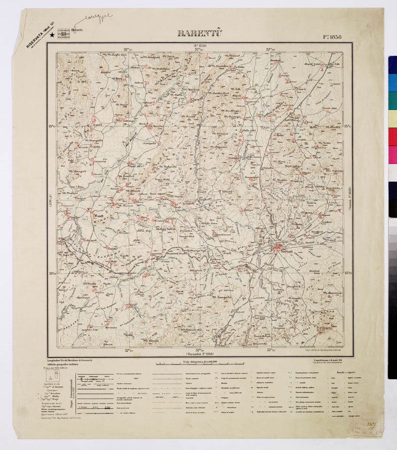 (N:2463) CARTA DELL'AFRICA ORIENTALE ITALIANA - Barent (B0010077) Carte e stampe antiche: riproduzione a colori su carta (formato A1)