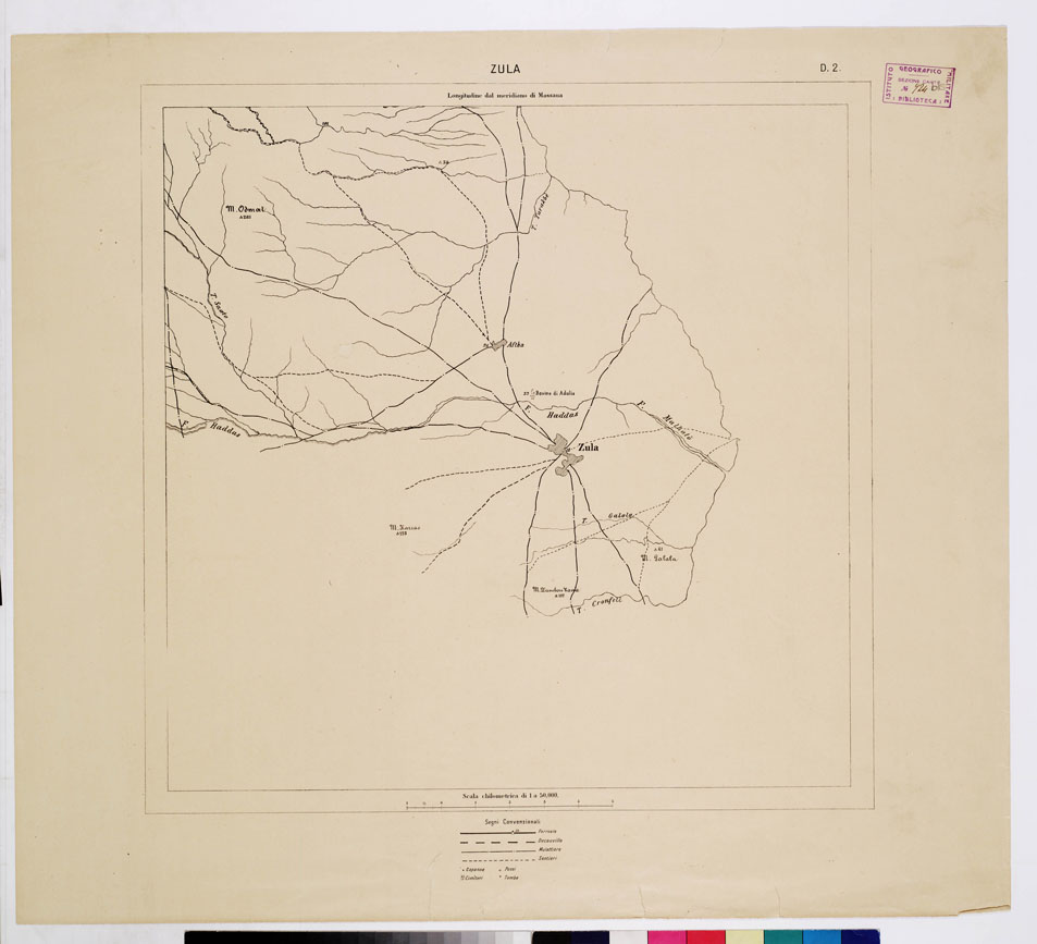 (N:7607) ZULA D 2 (B0010384) Carte e stampe antiche: riproduzione a colori su carta (formato A1)