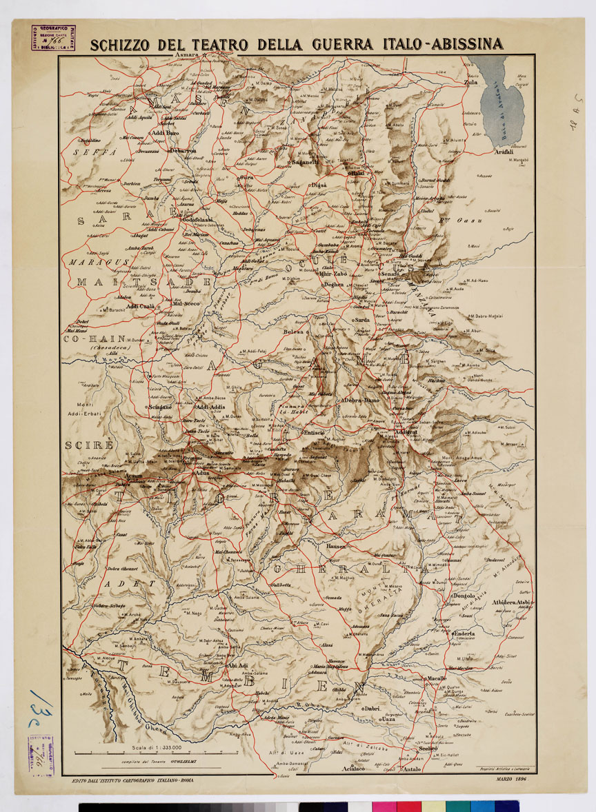 (N:15767) SCHIZZO DEL TEATRO DELLA GUERRA ITALO - ABISSINA (B0010392) Carte e stampe antiche: riproduzione a colori su carta (formato A1)