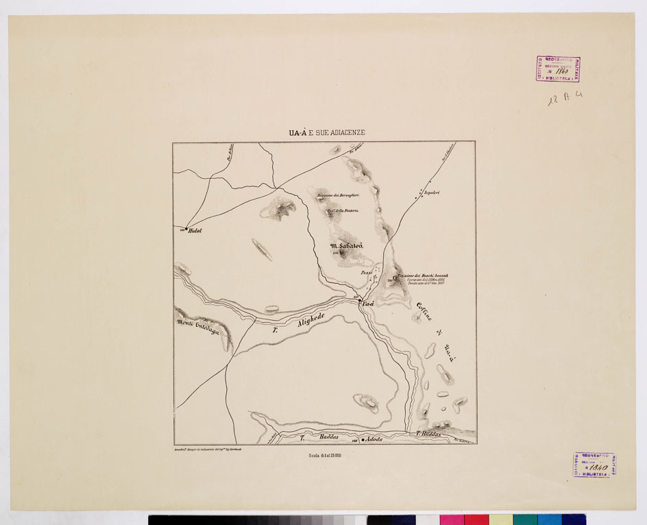 (N:16455) UA- E SUE ADIACENZE (B0010403) Carte e stampe antiche: riproduzione a colori su carta (formato A1)