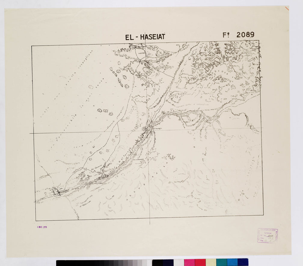 (N:3314) CARTA DELLA LIBIA - EL HASEIAT Foglio 2089 (B0010882) Carte e stampe antiche: riproduzione a colori su carta (formato A1)