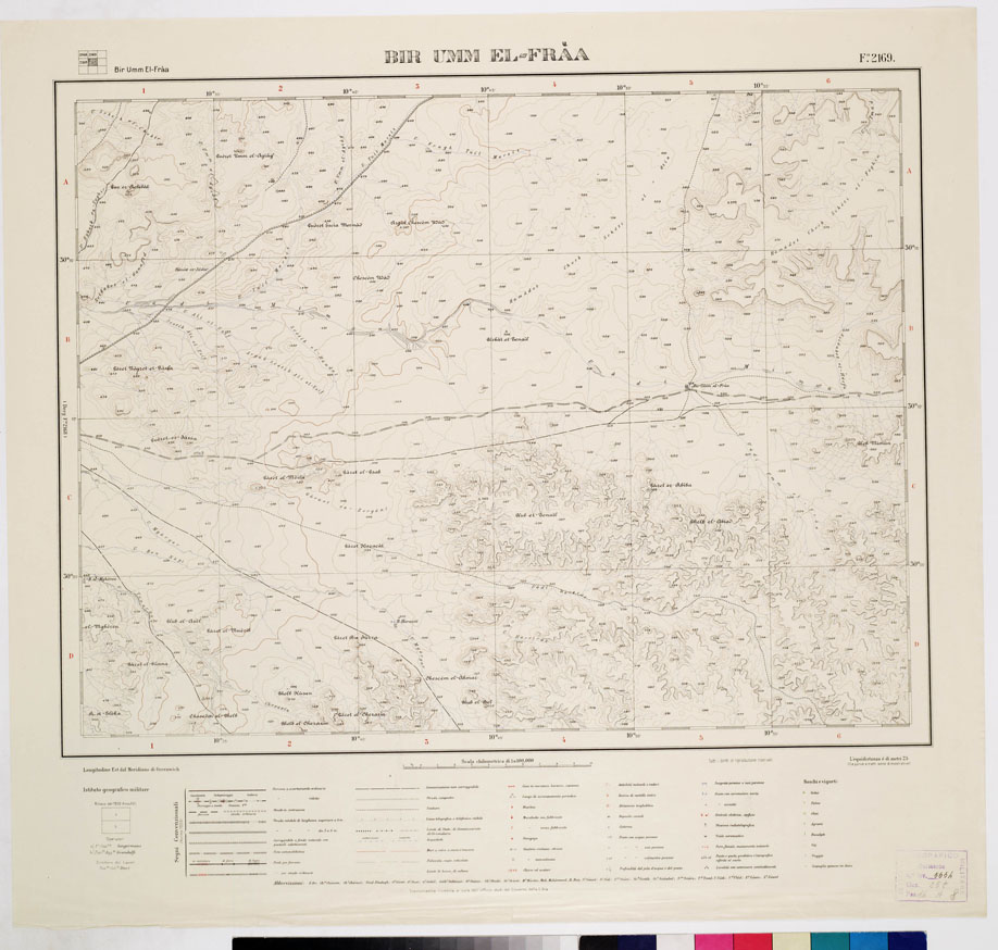 (N:7649) CARTA TOPOGRAFICA DELLA LIBIA - BIR UMM EL-FRAA Foglio 2169 (B0011315) Carte e stampe antiche: riproduzione a colori su carta (formato A1)