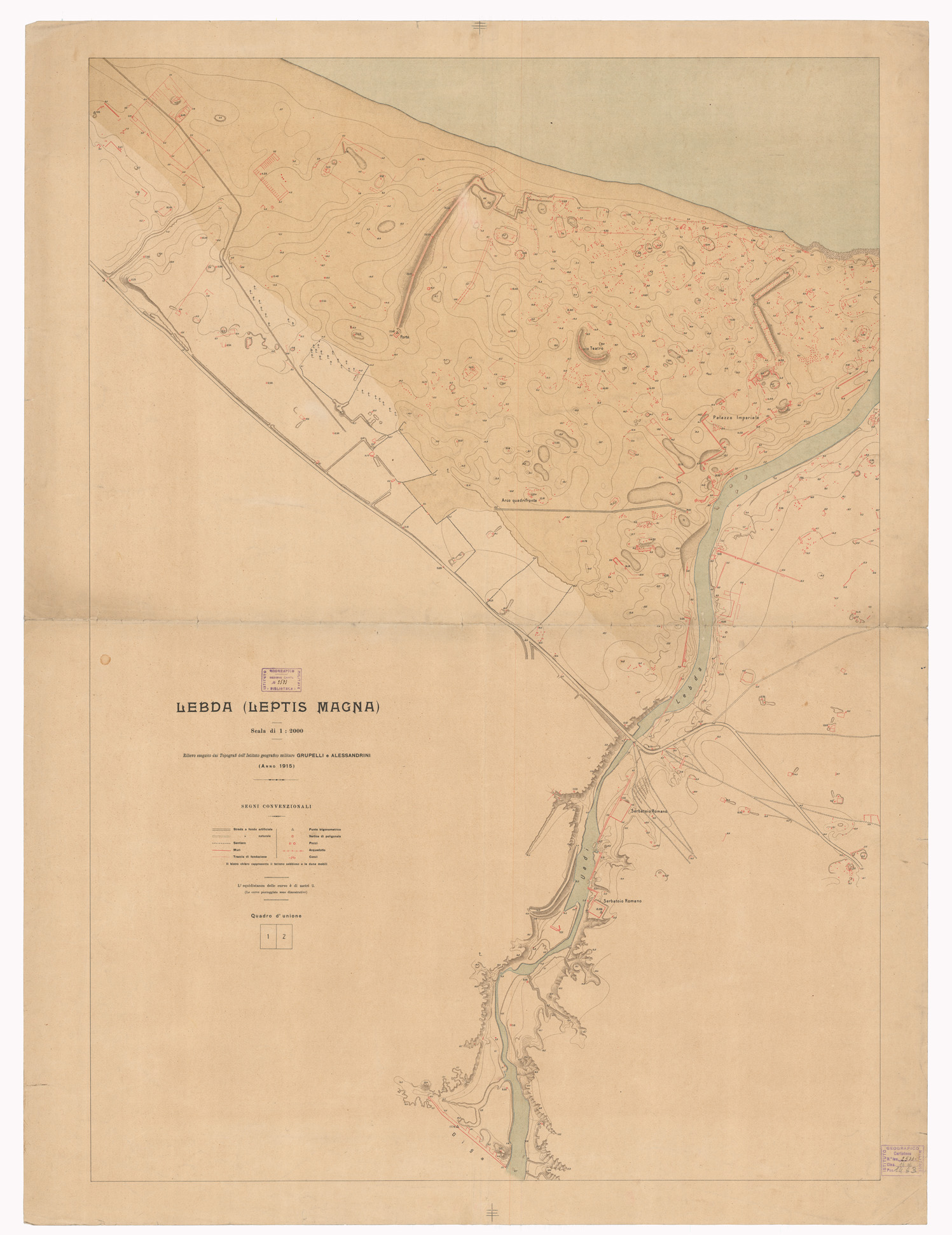 (N:11554) LEBDA - LEPTIS MAGNA (B0011403) Carte e stampe antiche: riproduzione a colori su carta (formato A1)