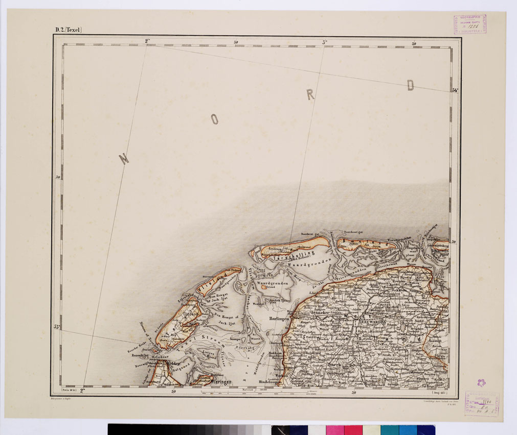 (N:10198) GENERAL KARTE VON CENTRAL EUROPA - D 2 (TEXEL) (B0011540) Carte e stampe antiche: riproduzione a colori su carta (formato A1)