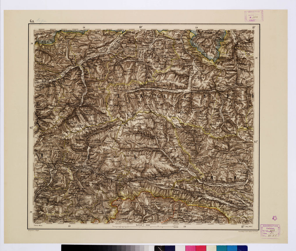 (N:10241) GENERAL KARTE VON CENTRAL EUROPA - G 8 (BAYEN) (B0011582) Carte e stampe antiche: riproduzione a colori su carta (formato A1)