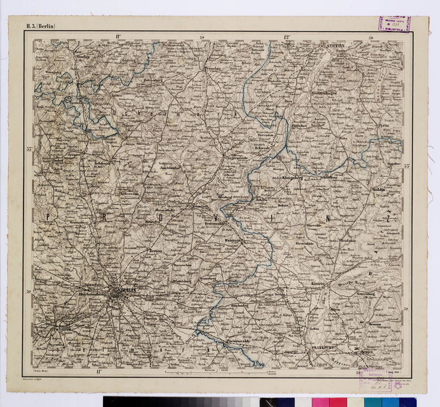 (N:10248) GENERAL KARTE VON CENTRAL EUROPA - H 3 (BERLIN) (B0011589) Carte e stampe antiche: riproduzione a colori su carta (formato A1)
