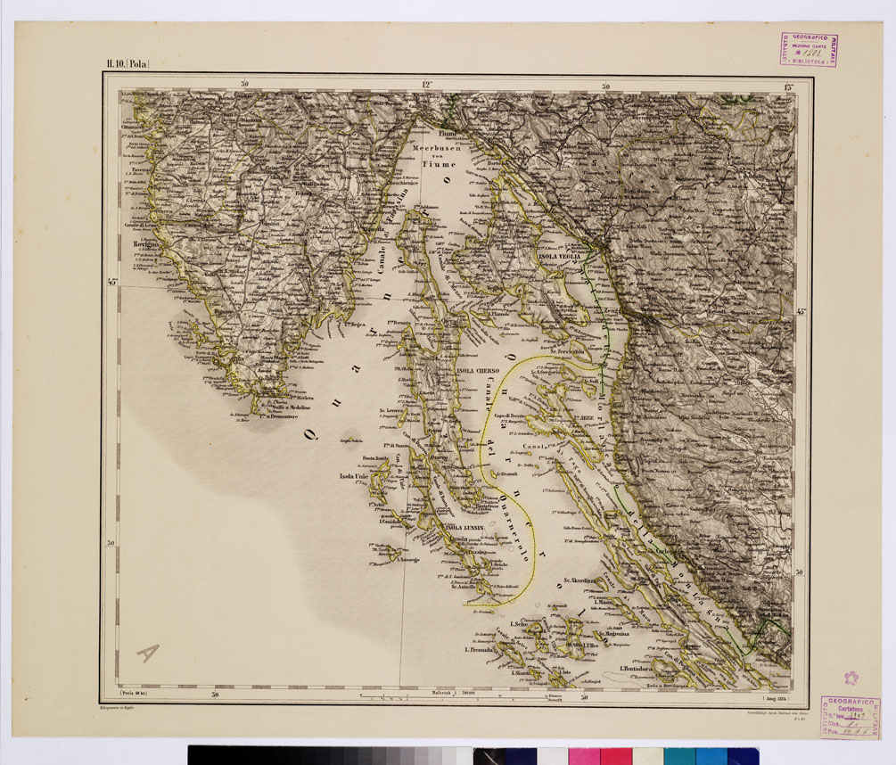 (N:10244) GENERAL KARTE VON CENTRAL EUROPA - H 10 (POLA) (B0011596) Carte e stampe antiche: riproduzione a colori su carta (formato A1)