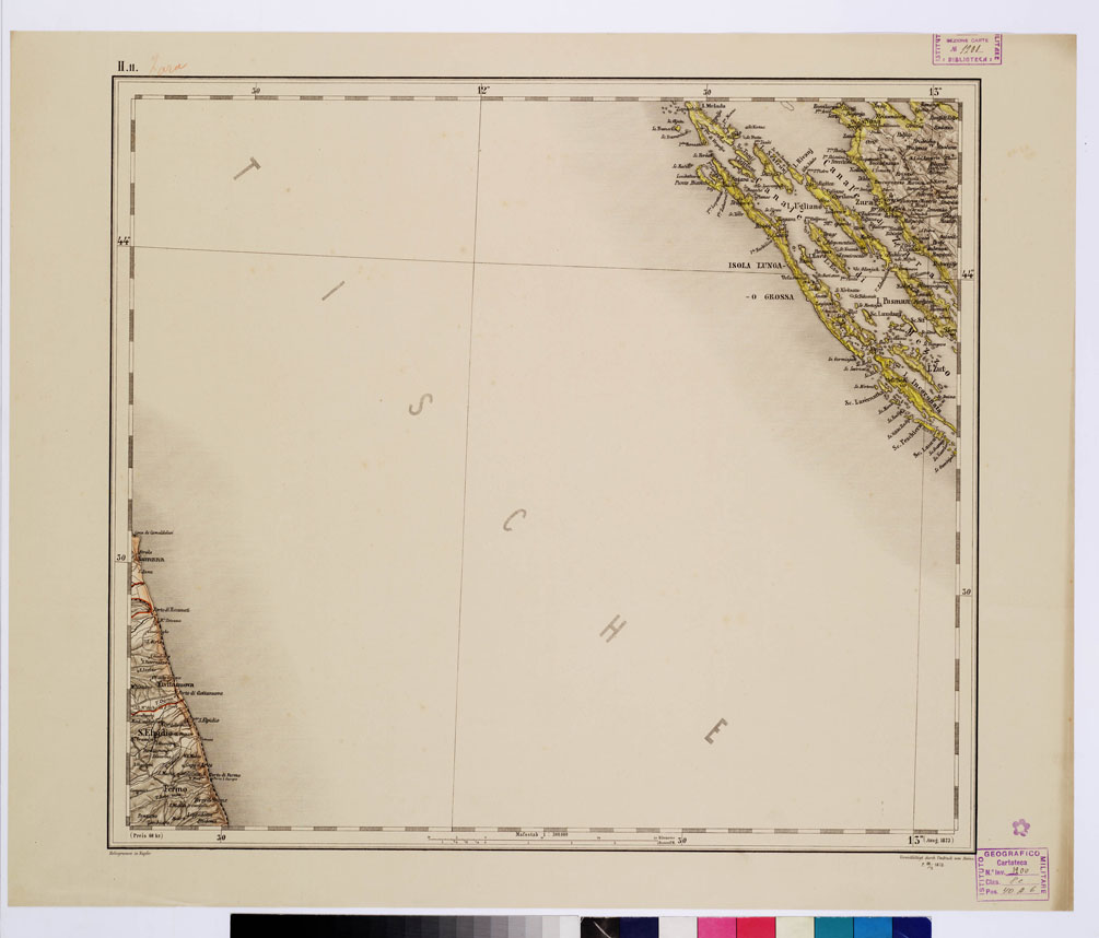 (N:10245) GENERAL KARTE VON CENTRAL EUROPA - H 11 (ZARA) (B0011597) Carte e stampe antiche: riproduzione a colori su carta (formato A1)