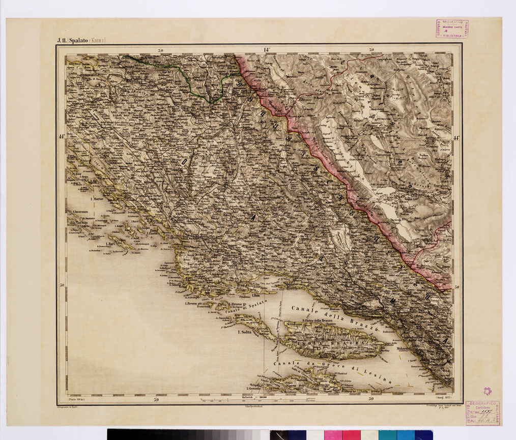 (N:10257) GENERAL KARTE VON CENTRAL EUROPA - J 11 (SPALATO) (B0011609) Carte e stampe antiche: riproduzione a colori su carta (formato A1)