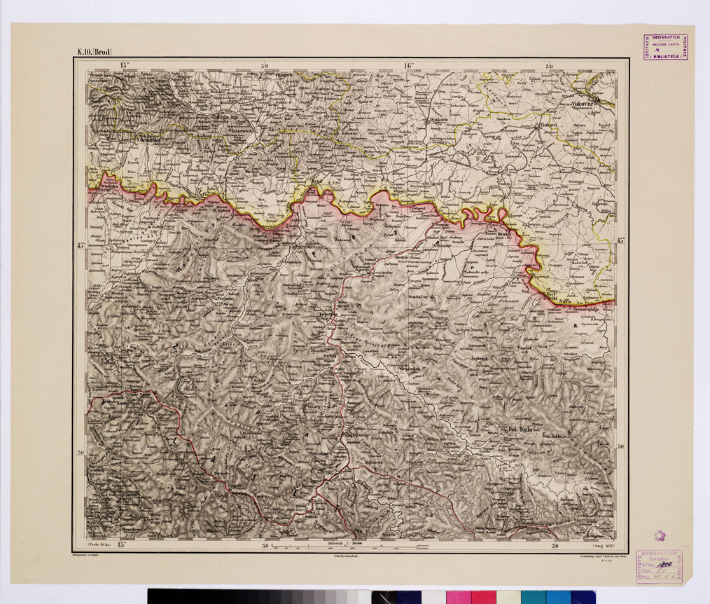 (N:10269) GENERAL KARTE VON CENTRAL EUROPA - K 10 (BROD) (B0011619) Carte e stampe antiche: riproduzione a colori su carta (formato A1)