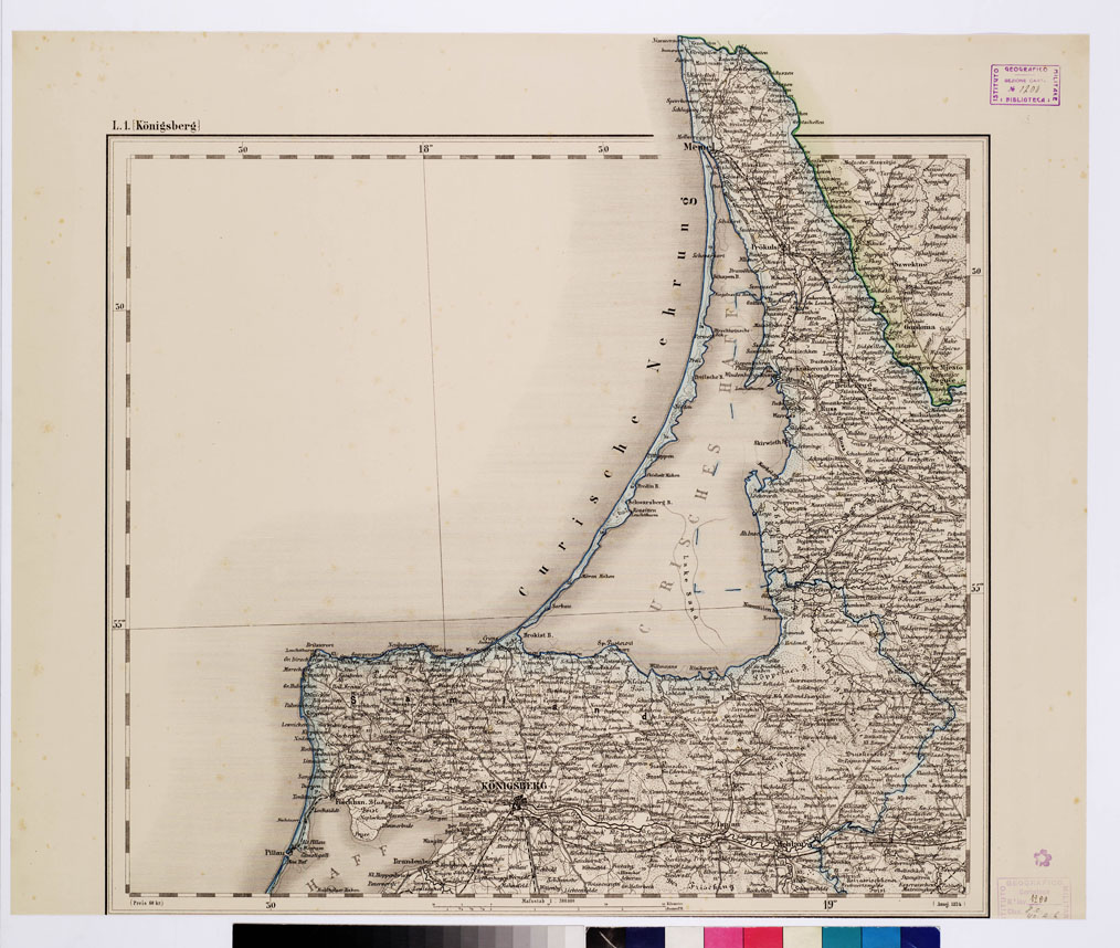 (N:10279) GENERAL KARTE VON CENTRAL EUROPA - L 1 (KONIGSBERG) (B0011622) Carte e stampe antiche: riproduzione a colori su carta (formato A1)
