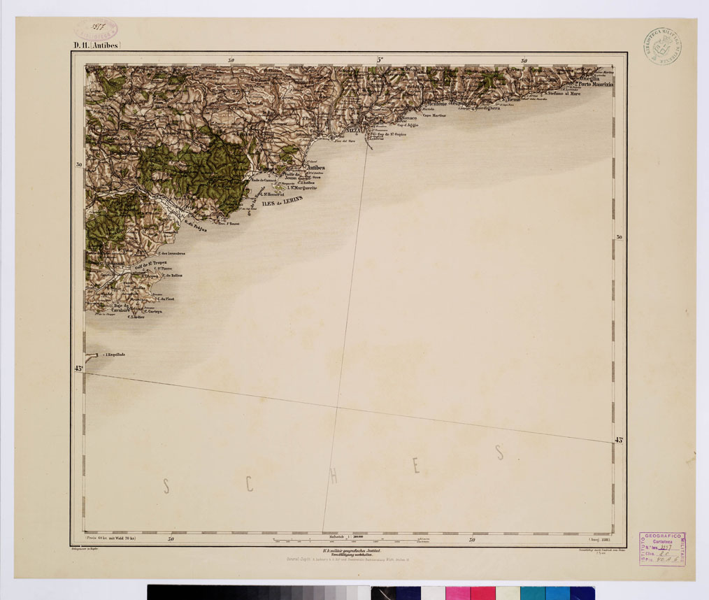 (N:10005) GENERAL KARTE VON CENTRAL EUROPA - D 11 (ANTIBES) (B0011746) Carte e stampe antiche: riproduzione a colori su carta (formato A1)