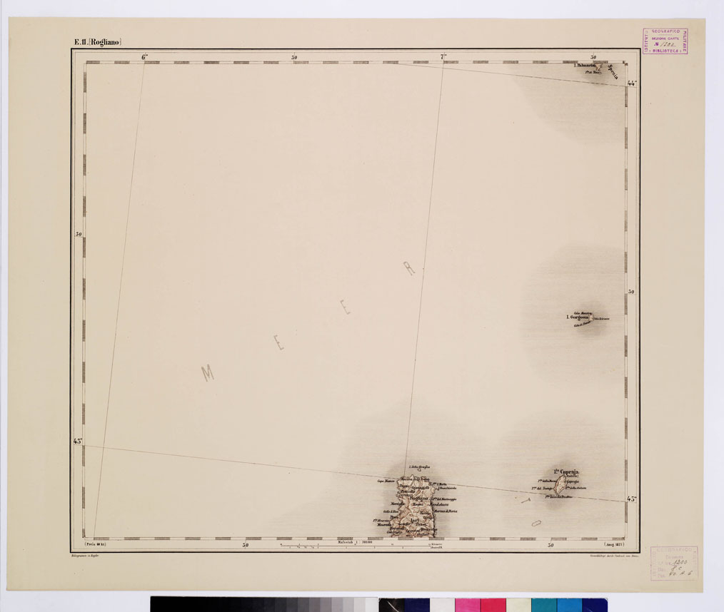 (N:10017) GENERAL KARTE VON CENTRAL EUROPA - E 11 (ROGLIANO) (B0011758) Carte e stampe antiche: riproduzione a colori su carta (formato A1)