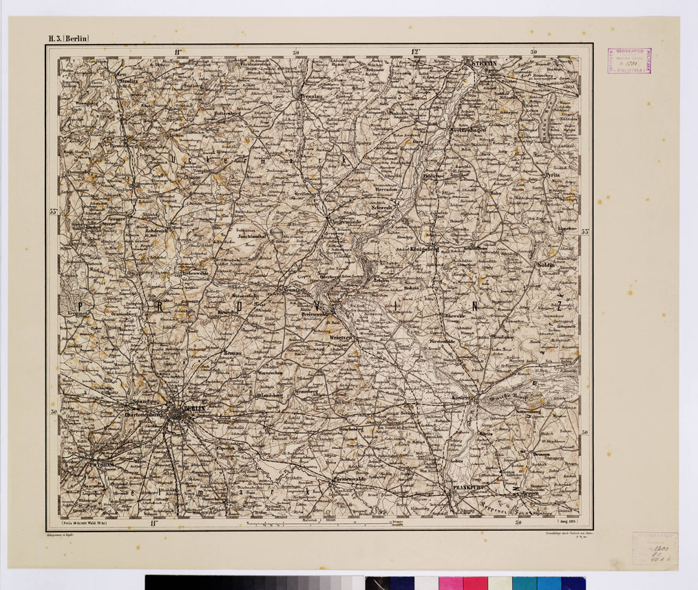 (N:10056) GENERAL KARTE VON CENTRAL EUROPA - H 3 (BERLIN) (B0011786) Carte e stampe antiche: riproduzione a colori su carta (formato A1)