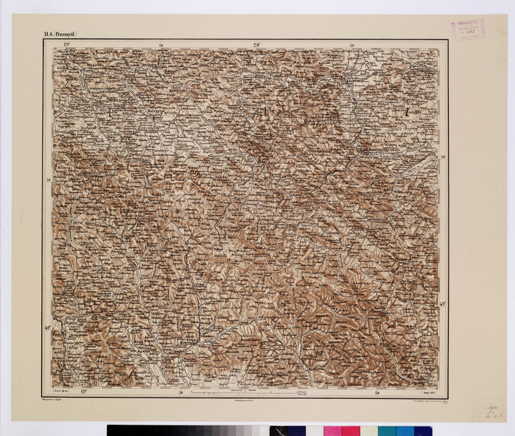 (N:10107) GENERAL KARTE VON CENTRAL EUROPA - M 6 (PRZEMYSL) (B0011837) Carte e stampe antiche: riproduzione a colori su carta (formato A1)